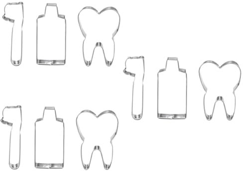 LABRIMP 9stücke Teiliges Set Ausstecher Für Kekse Zahnputz Zahnpasta Und Zahnformen Für Backen Plätzchen Und Kreative Bastelideen