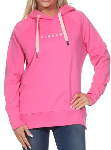 Elbsand Damen Kapuzen-Sweatshirt ESSvana Damenpullover 70293 00 Soda Pink (530) XL