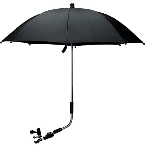 LIHAO Pram Parasol with Adjustable Fixing Clamp UPF 50+ UV Protection 72cm Universal Stroller Umbrella for Pram,Stroller,Pushchair and Buggy