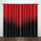 AJALGZ 2 Stück rot-Schwarze Vorhänge mit Farbverlauf, Gemustert, Bedruckt, für Schlafzimmer, Wohnzimmer, Büro, Dekoration, H167 x B117 cm (2er-Pack) Vorhänge mit Ösendruck
