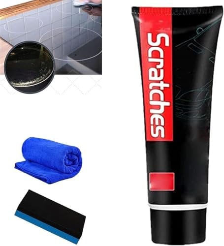 Multipurpose Cooktop Cleaner with Sponge, Stove Top Scratch Remover, Car Paint Scratch Repair, Glass Ceramic Stove Top Cleaner for Kitchen Home, Polishing Wax for Glass Ceramic Stove Top (1pcs)