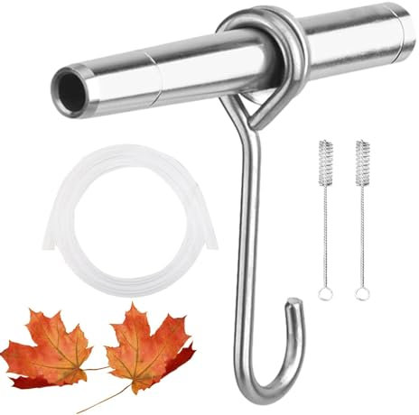 Qzdtue Maple Syrup Sap Tree Tap, Pflanze Tapping Lay, Edelstahl, 8,9 cm, 35,98 Zoll (Set A/Set B) Unspoilt Mapled Sweet Liquid für Familie Farm Garten