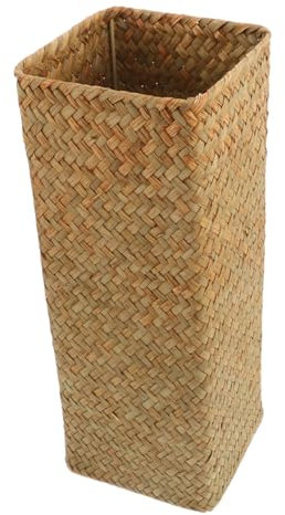 Garneck Braided Vase Flower Vase Flower Baskets Plant Basket Tall Floor Vases Vases Home Decor Table Decoration Wooden Brown