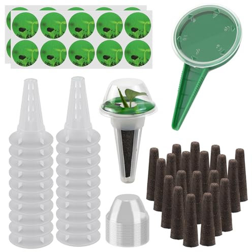 FAELNK Kit di Coltivazione Idroponica Spugne di Ricambio Coperchi Isolanti Cesti per Piante Etichette Seminatrice per idroponica per Sistemi di Coltivazione Indoor Orto Idroponico Indoor