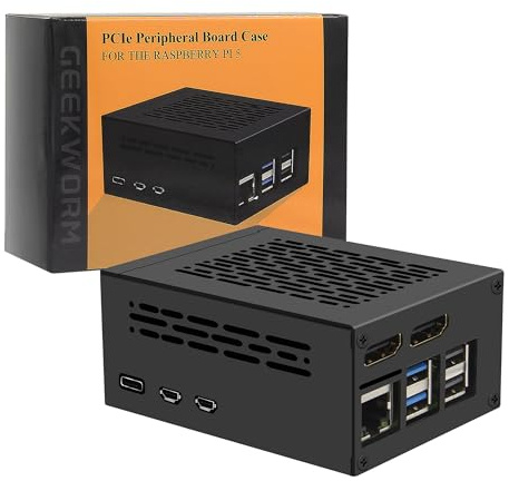 Geekworm X1301-C1 Metal Case for Raspberry Pi 5 and X1301 Hdmi to CSI-2