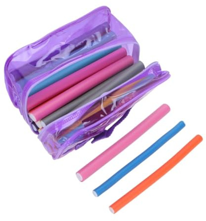 SOIMISS Teiliges Haarwickler aus Flexiblem Hitzefreiem Material für Wellige und Spiralförmige Locken Wiederverwendbar Schonend für Haar mit Praktischem Aufbewahrungsbeutel für DIY