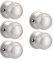 Probrico Brushed Nickel Dummy Door Knobs, Round Dummy Knobs on Rose, Stainless Steel Interior Door Knobs, Keyless No Turning Function, 5 Pack
