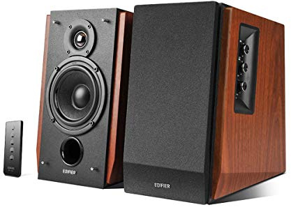 Edifier R1700BT Bluetooth Wireless 2.0 Book Shelf Speakers - 66 Watts Wood Grain