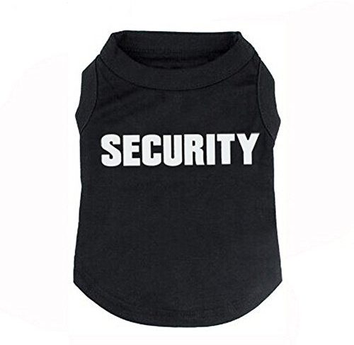 Hundehemd T-Shirts Welpe Sommerkleidung Hund Tank Top Weste Security Schweißhemd für kleine Hund mittlere Hundekatze (XL, Schwarz)