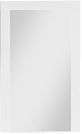trendteam smart living - Kito - Wandspiegel - Weiß/Weiß Hochglanz - Garderobenspiegel mit Umrahmung - (BxHxT) 58 x 95 x 2 cm