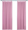 Deconovo Verdunkelungsvorhang Schlaufen Gardinen Kinderzimmer Thermogardine Schlaufen, 214x132 cm(HöhexBreite), Rosa, 2er Set