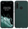 kwmobile Case kompatibel mit Xiaomi Redmi Note 8 (2019/2021) Hülle - Schutzhülle aus Silikon metallisch schimmernd - Handyhülle Metallic Petrol
