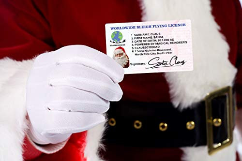 ASVP Shop Santa Claus Lost Driving Sleigh Licence Vater Christmas Eve Box Filler Gift