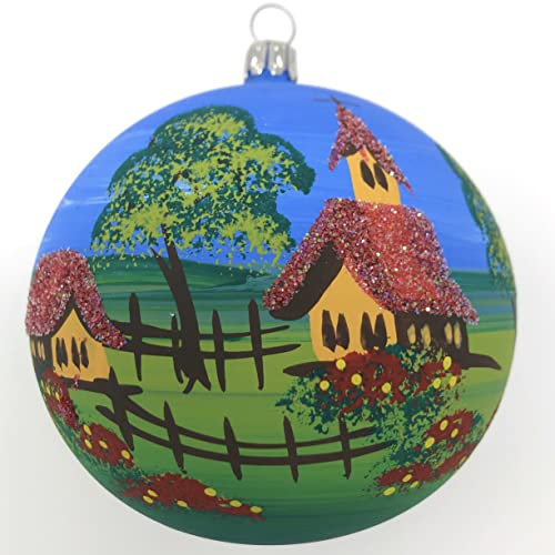 Generisch Christbaumkugel Medium Glaskugel Weihnachtskugel Baumbehang Handarbeit Lauscha, : voll - Sommer