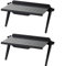 FJSC 2Pcs Monitor TV Top Shelf Mounts Stand Computer Monitor Office Desk Partition Storage Box Stand,Mounting Bracket for Cable Box Speakers Streaming Media Devices Black-Small