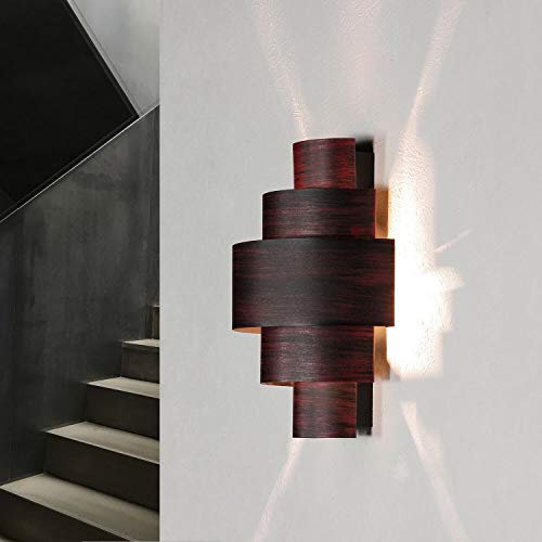 Easylight Design Wandlampe Rostbraun Lichtmuster E14 Wandleuchte Treppe Flur Wohnzimmer CAMILLO