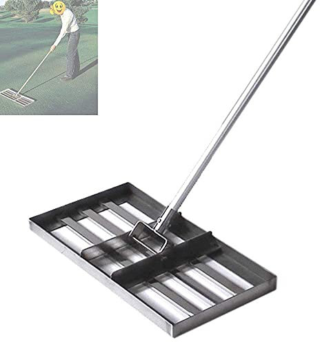 FZYE Rastrillo para césped - Placa Inferior de Acero Inoxidable de 50 cm x 135 cm con asa - Nivel del Suelo o Superficie del Terreno - Adecuado para jardín, Golf, césped