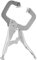 AUNMAS Locking Pliers, Silver, 17.2x8.3cm Alloy Steel Wide Jaw Opening, C Shaped Locking Pliers, Woodworking Clamp, Fixing, Welding, Multifunction Tool