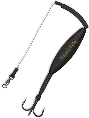 Black Cat Wurmvorfach zum Welsangeln 80cm - 1x Worm Pop Up Rig mit U-Pose