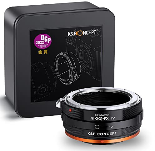 K&F Concept Lens Mount Adapter NIK(G)-FX IV Manueller Fokus Kompatibel mit Nikon F (G-Typ) Objektiv und Fujifilm X Mount Kameragehäuse.