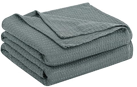 PiccoCasa Cooling Bamboo Blanket All Seasons Breathable for Hot Sleepers, Soft and Lightweight for Bed, Sofa Thin Blanket Summer Keep Cool Dark Gray Single 150x200cm