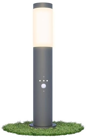linovum BOSEA-B Stand Außenleuchte mit Bewegungsmelder anthrazit grau - Außen E27 Pfostenleuchte 50cm IP44 Dämmerungssensor