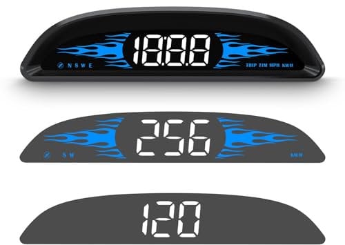 AMROOLOO GPS Speedometer Car, Display of Speed, Speedometer, Reminder of Speeding and Driving Fatigue, Compatible with All Cars, Head Up Display