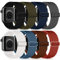 Chinbersky 8 Pezzi Cinturino Compatibile con Apple Watch 40mm 38mm 41mm, Regolabile Sportivo in Nylon Elastico per iWatch Series 10 9 8 7 6 SE 5 4 3 2 1