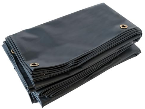 TECPLAST Bâche Bois 1,5x6 m LP506BO Gris anthracite - Garantie 5 ans - Bâche de protection étanche en PVC pour Bois de chauffage