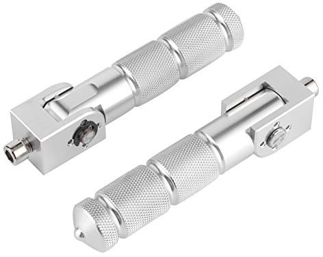 Repose Pied Passager Alu, Repose Pied Moto Pliable, 2 Pièces Pédales En Aluminium Pour Cyclomoteur Voiture Électrique 8Mm Support Pliant Universel À 90 D