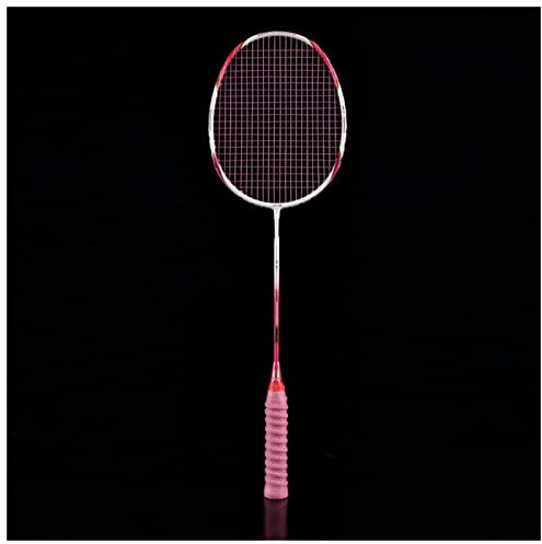 Badminton Schläger Professionelle ultra-light 4u Full Carbon Badmintonschläger Erwachsener dauerhafter und dauerhafter offensiver Badmintonschläger Single Shot Badminton Schläger Set ( Size : Pink )