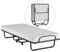 LIFEZEAL Klappbett, Klappbares Gästebett im Metallrahmen, Faltbares Einzelbett mit Matratze aus Memory Foam, Erwachsene Metallbett auf 4 Rädern (Weiß, 190 x 80 x 39 cm)