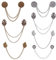 AHANDMAKER 7 Pcs Vintage Pull Châle Clips pour Femmes, Goupilles de Chaîne de Collier en Alliage Fermoir de Cape à Clip de Cardigan Rétro Chaîne de Cravate pour Décorations de Costumes et de Chemises