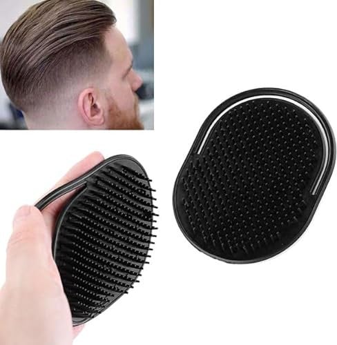 ONE BEST DEAL Hand Pocket Men Hair Soft Comb | Anti Hair Loss Mini Finger Brush | Black Accessories for Home, Travel & Office