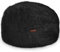 Green Bean runder Sitzpouf Felloptik in 3 Farben - Sitzhocker mit Füllung - Maße 45 x 25 cm - perfekte Ergänzung zum Sitzsack - Sitzwürfel Sitzkissen Hocker Sitzhocker Schwarz