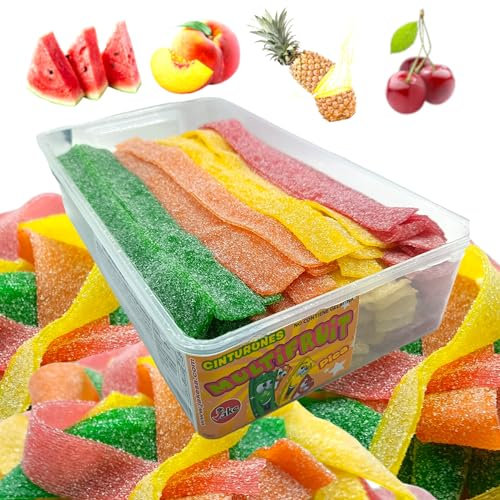 LENGUAS MULTIFRUIT PICA - Estuche 200 golosinas 1.7kg Jake - Para fiestas, chuches, navidad, regalo, caramelos, piñata cumpleaños infantil, gominolas, regaliz de sabores. Chucherías ácidas.