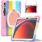 ZXHYliang Funda para Samsung Galaxy Tab S9/S8/S7 de 11 pulgadas y Tab S9 FE de 11.9 pulgadas: estructura de 3 capas, funda híbrida portátil a prueba de golpes con soporte para bolígrafo S giratorio de