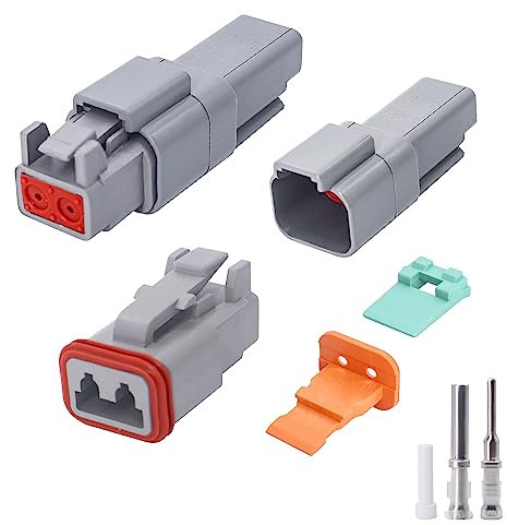 HISports Connettore a 2 pin sigillato maschio e femmina auto impermeabile cavo elettrico spina per moto scooter auto camion barche