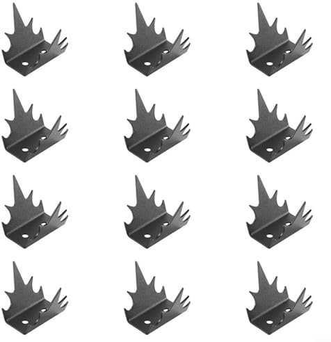 12 piezas de clavos de valla de seguridad, anti-intrusión, valla de pared, dispositivo de valla de metal, anti-escalada, protección de seguridad para el hogar, clavos de valla