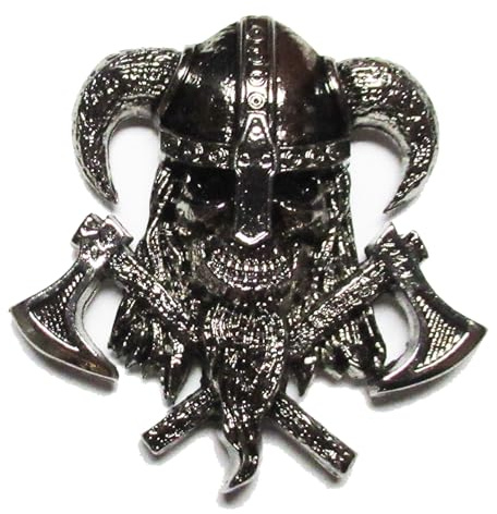 NagaPatches Anstecknadel Wikinger Totenkopf Pin Metall Druckguss Chrom