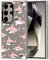 MOSNOVO Coque pour Samsung Galaxy S24 Ultra - Housse Fine Transparente Antichoc en TPU + PC [Protection Contre Les Chutes de 2 m/Anti-Pelage] - Requins Roses