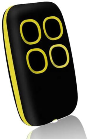 Telecomando Cancello Universali 4 in 1, Telecomando per Cancelli a Codice Fisso Universale frequenza 433 mhz, Radiocomando Cancello programmabile, apricancello duplicatore programmabile GIALLO