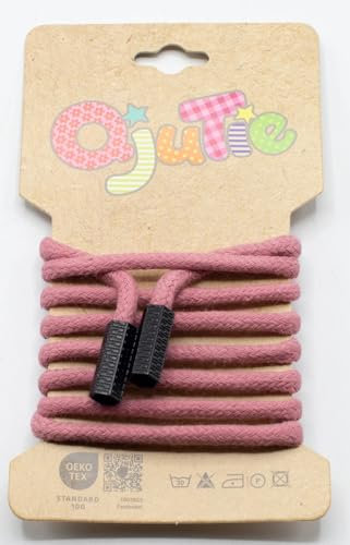 Cordon de serrage rond de 5 mm avec extrémités de cordon, 1,15 m de long, prêt à l'emploi, pour sweats à capuche, pantalons de jogging, vestes, vêtements, accessoires de couture, projets de bricolage
