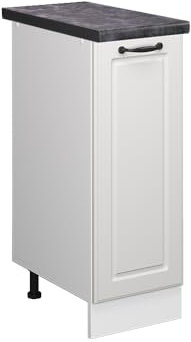 Vicco Apothekerschrank R-Line, Medizinschrank für die Küche, Weiß Landhaus/Weiß, 30 cm, AP Anthrazit