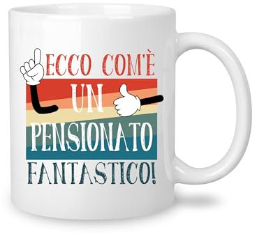 Yufansd Tazza Ceramica 350 ML Idea Regalo Pensionato 'Ecco Come un Pensionato Fantastico'