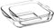 Tradineur - Set de 2 bandejas cuadradas para horno, vidrio borosilicato, molde, fuente transparente, lasaña, aptas para microondas, asar, hornear - 28 y 22 cm