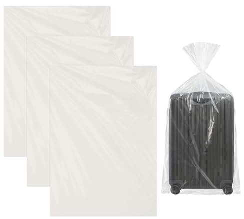 3 Pack Extra Large Clear Plastic Storage Bags,Reusable 90 * 120 CM Large Capacity Suitcase Storage Bags,Large Plastic Bags for Big Plush Toys,Luggage,Suitcase,Quilts,Blankets