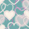 Neon Love Heart Wall Purple Teal Wallpaper - Modern Contemporary Trendy Stylish - Children's Room Feature Wall
