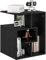 HOMCOM Side Table, 3 Tier End Table with Open Storage Shelves for Living Room, Bedroom, Black