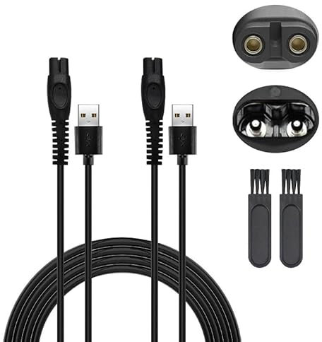 Azlanway 5V Charger Cable for Philips One Blade, 2 Pack Shaver USB Charging Cable Replacement Philips MG5910 MG9520 MG7950 X5005 X5006 QP1924 QP2724 QP2834 BT3238 X3053 X5004 BG3017 S5884
